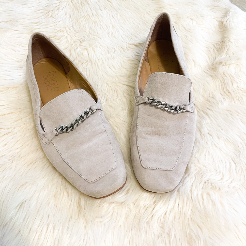Franco Sarto | Dana suede chain loafers size 7.5